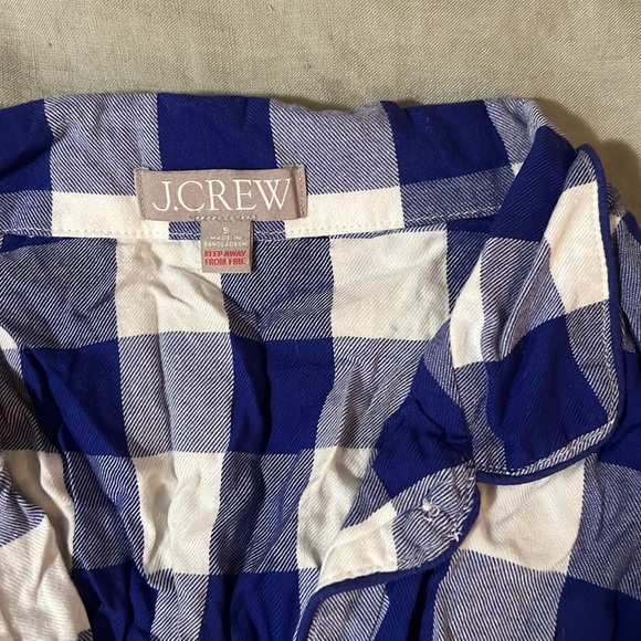 Jcrew Long-sleeve flannel pajama short set in buffalo check - Picture 6 of 6